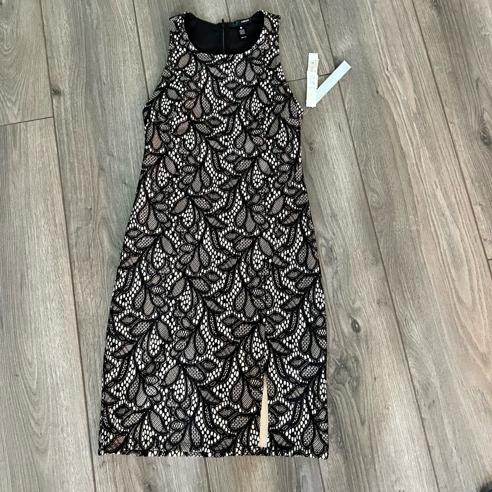 Fitted lace dress by Aqua from Bloomingdale’s